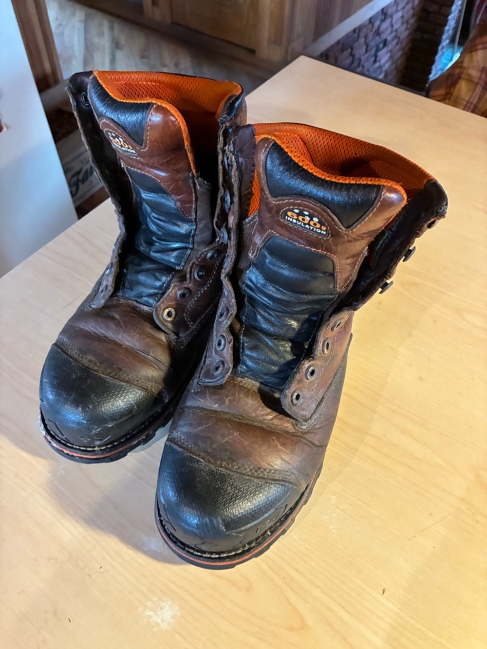 Timberland pro series work boots with composite toe size 8.5w